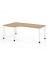 Schreibtisch VHS, manuell h&ouml;henverstellbar, 81cm (H), 200x120cm (BxT), eiche / wei&szlig;
