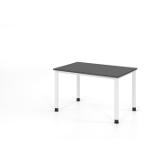Schreibtisch VHS, manuell h&ouml;henverstellbar, 81cm (H), 120x80cm (BxT), graphit / wei&szlig;
