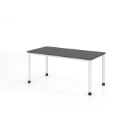Schreibtisch VHS, manuell h&ouml;henverstellbar, 81cm (H), 160x80cm (BxT), graphit / wei&szlig;