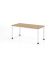 Schreibtisch VHS, manuell h&ouml;henverstellbar, 81cm (H), 160x80cm (BxT), eiche / wei&szlig;