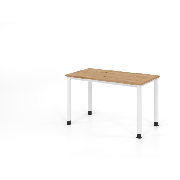 4032062335697 - Schreibtisch VHS manuell höhenverstellbar 81cm (H) 120x672cm (BxT) Asteiche   weiß 4032062335697 Hammerbacher