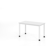 Schreibtisch VHS, manuell h&ouml;henverstellbar, 81cm (H), 120x67,2cm (BxT), wei&szlig; / wei&szlig;