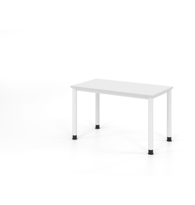 Schreibtisch VHS, manuell h&ouml;henverstellbar, 81cm (H), 120x67,2cm (BxT), wei&szlig; / wei&szlig;