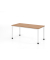 Schreibtisch VHS, manuell h&ouml;henverstellbar, 81cm (H), 160x80cm (BxT), nussbaum / wei&szlig;