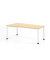 Schreibtisch VHS, manuell h&ouml;henverstellbar, 81cm (H), 180x100cm (BxT), ahorn / wei&szlig;