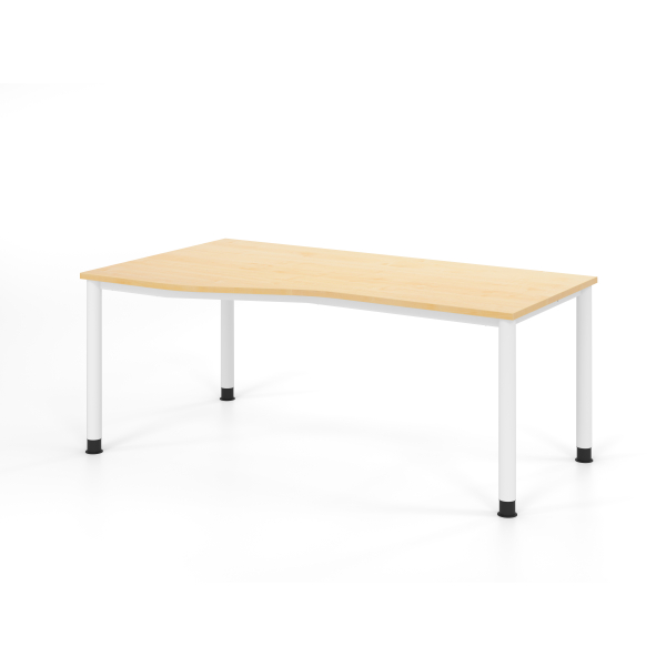 4032062335741 - Schreibtisch VHS manuell höhenverstellbar 81cm (H) ahorn   weiß 4032062335741 Hammerbacher