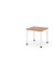 Schreibtisch VHS, manuell h&ouml;henverstellbar, 81cm (H), 80x80cm (BxT), nussbaum / wei&szlig;