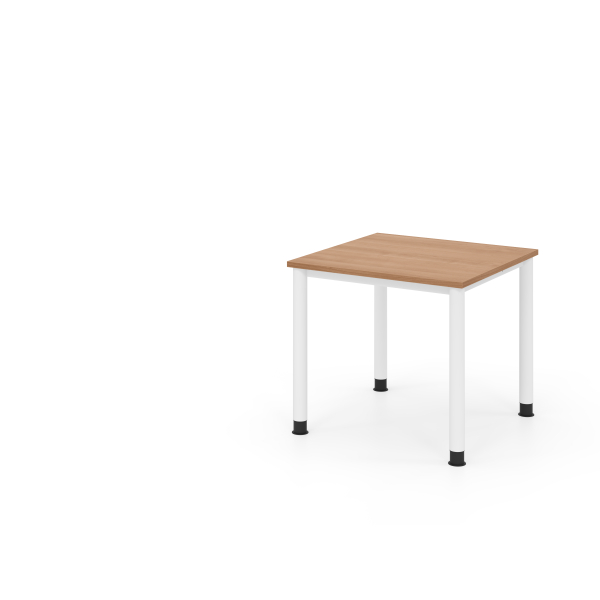 4032062335765 - Schreibtisch VHS manuell höhenverstellbar 81cm (H) 80x80cm (BxT) Nussbaum   weiß 4032062335765 Hammerbacher