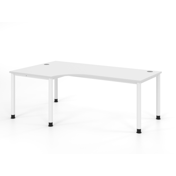 4032062335772 - Schreibtisch VHS manuell höhenverstellbar 81cm (H) 200x120cm (BxT) Weiß   weiß 4032062335772 Hammerbacher