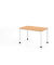 Schreibtisch VHS, manuell h&ouml;henverstellbar, 81cm (H), 120x80cm (BxT), buche / wei&szlig;