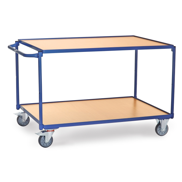 4017976229461 - Fetra - Tischwagen mit Holzwerkstoffplatten 2 Etagen 1371x811x830mm Außenmaße