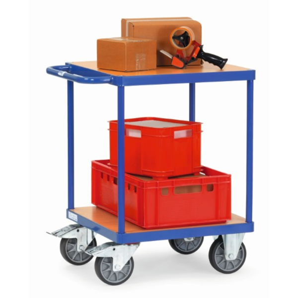 4017976424972 - Tischwagen Holz 2Plattformen 700x700mm 4017976424972 fetra