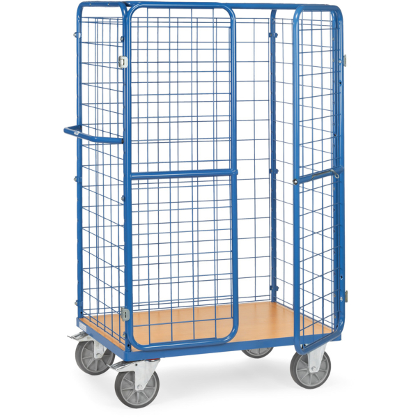 4017976985817 - Fetra Paketwagen mit 3 WändenTür und Dach aus Drahtgitter Höhe 1800mm 1000x600mm