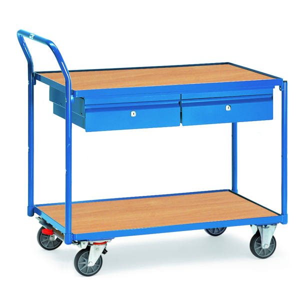 4017976011516 - Fetra 2622 Tischwagen Stahl pulverbeschichtet Traglast (max) 250 kg Brillantblau (RAL 5007)