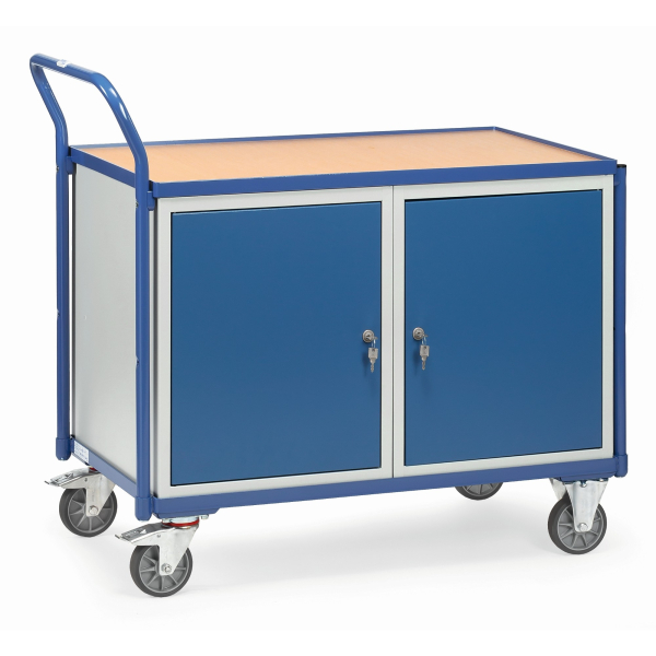 4017976011530 - Fetra 2633 Tisch- und Schrankwagen Stahl pulverbeschichtet Traglast (max) 250 kg Brillantblau (RAL 5007)