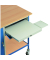 Computertisch, , buche / blau