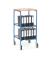 Stehpult, , rechteckig, buche / blau