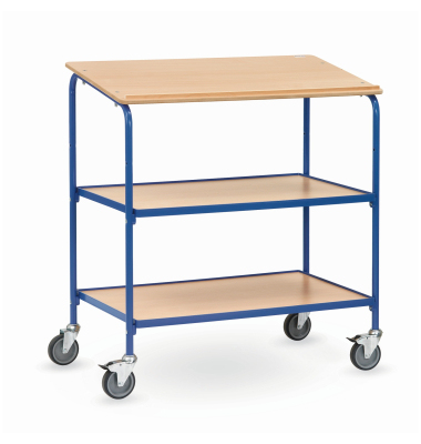 Stehpult, , rechteckig, buche / blau