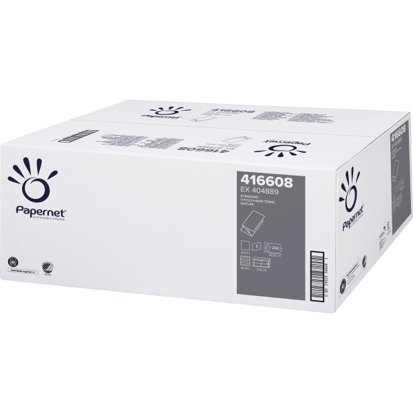 8024929566081 - Falthandtücher Standard 416608 245x23cm 1-lagig Zickzack (V-Falz) natur Recyclingpapier 8024929566081 5000 Blatt