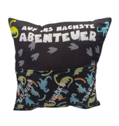 Kissen mit F&auml;cher Dino