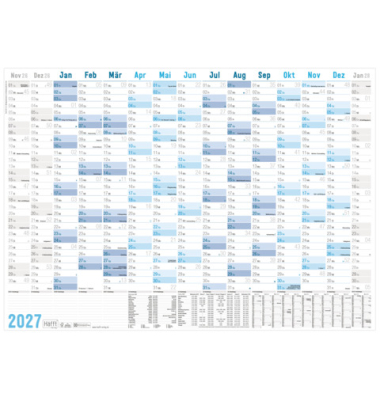 Wandkalender A1+ 2027 blau