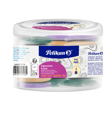 Radierer ergonomisch sortiert