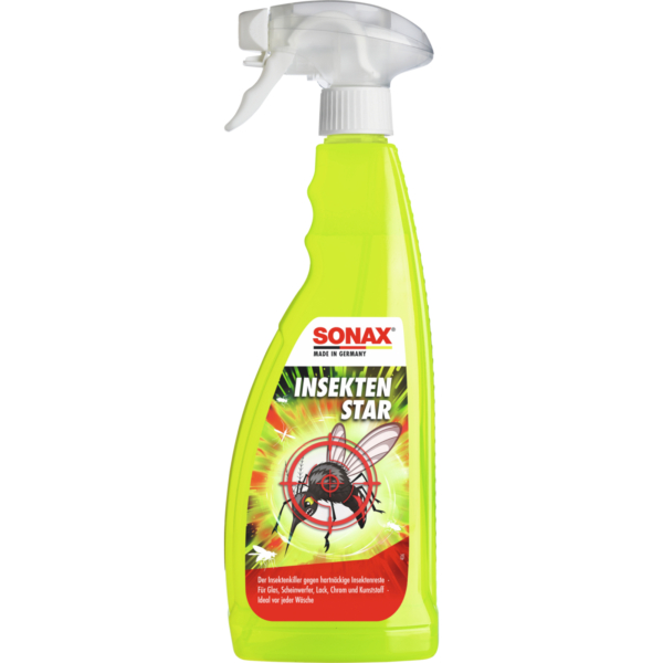 SONAX InsektenStar (750 ml) Insektenentferner | Insektenlöser löst schnell & schonend selbst hartnäckige & angetrocknete Insektenverschmutzungen