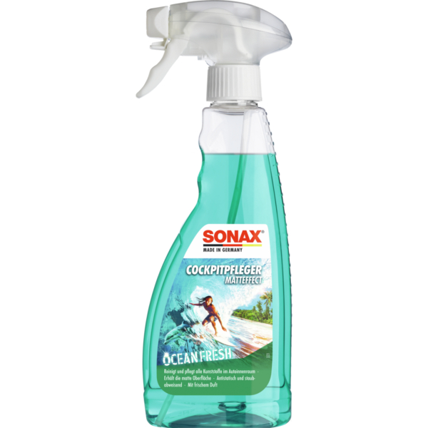 SONAX CockpitPfleger Matteffect Ocean-Fresh (500 ml) | Cockpitreiniger reinigt und pflegt alle Kunststoffteile im Auto