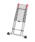 Teleskopleiter 7113-131 FLEXLINE, 1x 13 Stufen, silber, Aluminium