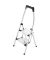 Klapptritt 4302-301 K100 TopLine, 1x 2 Stufen, silber, Aluminium