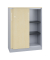 Fl&uuml;gelt&uuml;renschrank Asisto 142032000S10165, abschlie&szlig;bar, 3 OH, wei&szlig;aluminium/k&ouml;nigsahorn, 100x131x43,5cm (BxHxT)