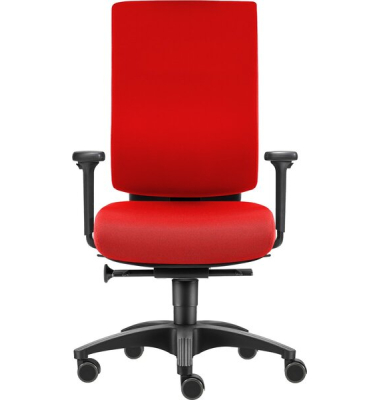 Drehstuhl Cube M bis 120 kg rot DIN-Komfort-Sitz, Polyamid Fu&szlig;kreuz