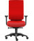 B&uuml;rodrehstuhl Cube M, rot / schwarz, mit Armlehnen, bis 100kg, ohne Kopfst&uuml;tze