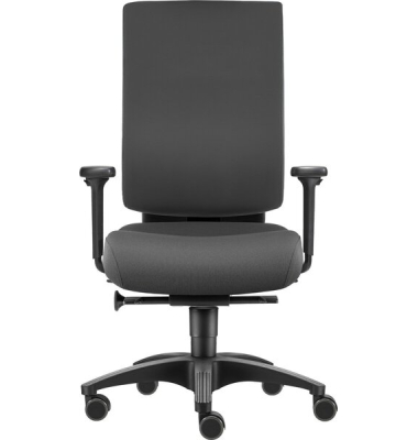 Drehstuhl Cube M, bis 120 kg, Bandscheibensitz, Polyamid Fu&szlig;kreuz, Synchron, Universalrollen, 2D-AL, h&ouml;hen- u. breitenverstellba