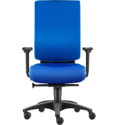 B&uuml;rodrehstuhl Cube M, blau / schwarz, mit Armlehnen, bis 100kg, ohne Kopfst&uuml;tze