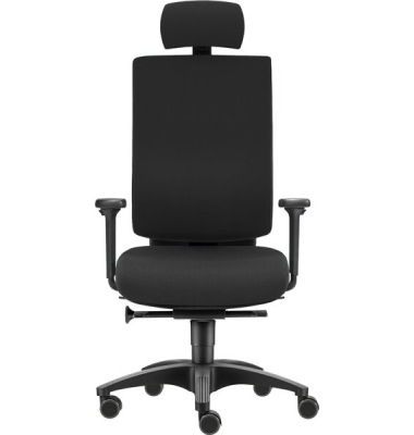 Drehstuhl Cube L, mit Kopfst&uuml;tze, Tragkraft 120kg, DIN-Komfort-Sitz, Polyamid Fu&szlig;kreuz, Synchron, Universalrollen, 2D-Armlehnen,