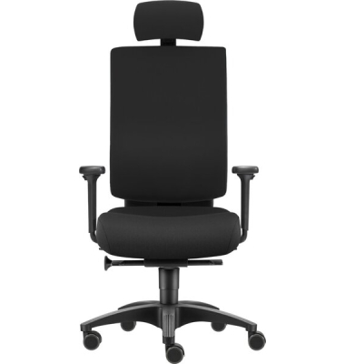 Drehstuhl Cube L Kopfst&uuml;tze 120kg schw Bandscheibensitz, Polyamid Fu&szlig;kreuz