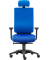 Drehstuhl Cube L Kopfst&uuml;tze 120kg blau Bandscheibensitz, Polyamid Fu&szlig;kreuz