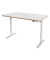 Schreibtisch Ergo, h&ouml;henverstellbar, rechteckig, wei&szlig; / wei&szlig;
