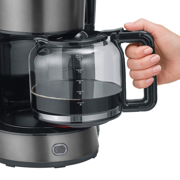 4008146047510 - KA 9340  Dark Inox mit Glaskanne 4008146047510 Severin