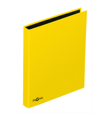 Ringbuch Basic Colours 20605-04, A4 4 Ringe 25mm Ring-&Oslash; Karton, PP-kaschiert gelb