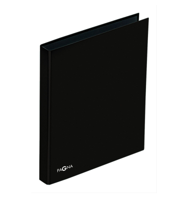 Ringbuch Basic Colours 20606-01, A4 2 Ringe 25mm Ring-&Oslash; Pappe Polypropylen Cellophanierung schwarz