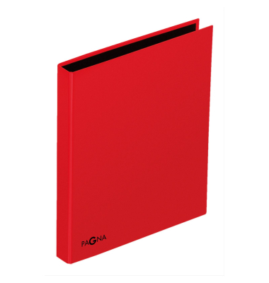 Ringbuch Basic Colours 20606-03, A4 2 Ringe 25mm Ring-&Oslash; Pappe Polypropylen Cellophanierung rot