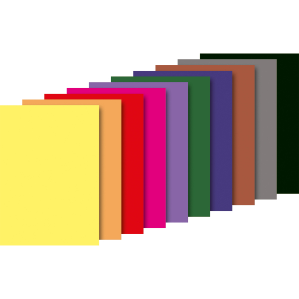 4005329086588 - Fotokarton 2047127 sonnengelb apricot hellrot pink flieder königsblau dunkelgrün mittelbraun grau schwarz A3 300g 40053290865