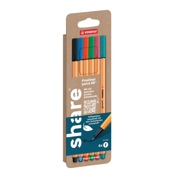 share Fineliner sort 6St 4057305079114 share 6 Stück