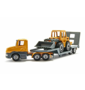 1616 Scania Sattelzug Tieflader mit Radlader rot gelb