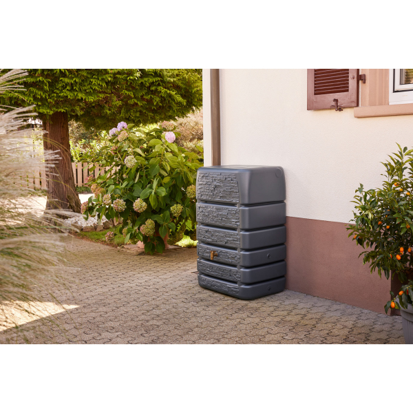 4rain Wandtank SLIM STONE DECOR 510l graphite 4023122292883 4rain
