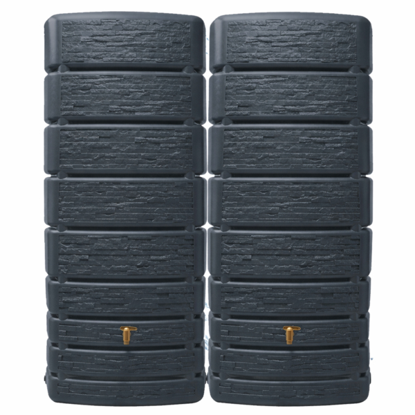 4rain Wandtank SLIM STONE DECOR-SET 2x500l graphite 4023122293712 4rain 2 Stück