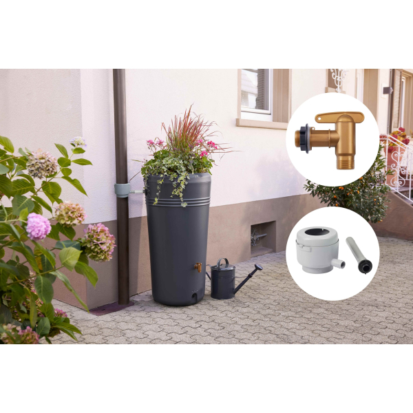 4rain Regenspeicher AZURA 2in1 230l graphite 4023122297895 4rain