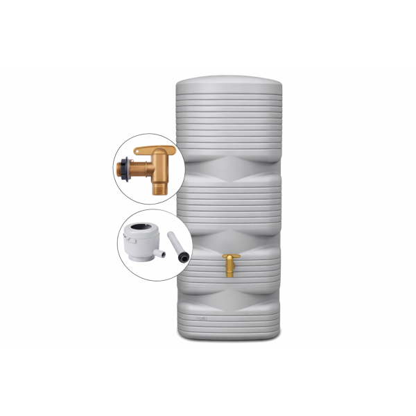 4rain Wandtank QUADRO 170l betongrau 4023122303985 4rain